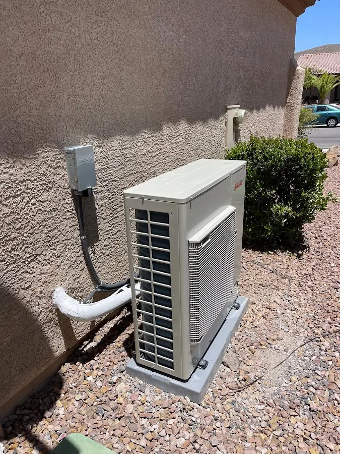 Residential air conditioning condenser unit in West Donegal